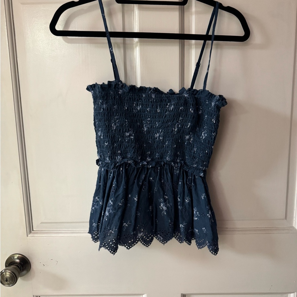 American Eagle Outfitters Blue Floral Camisole